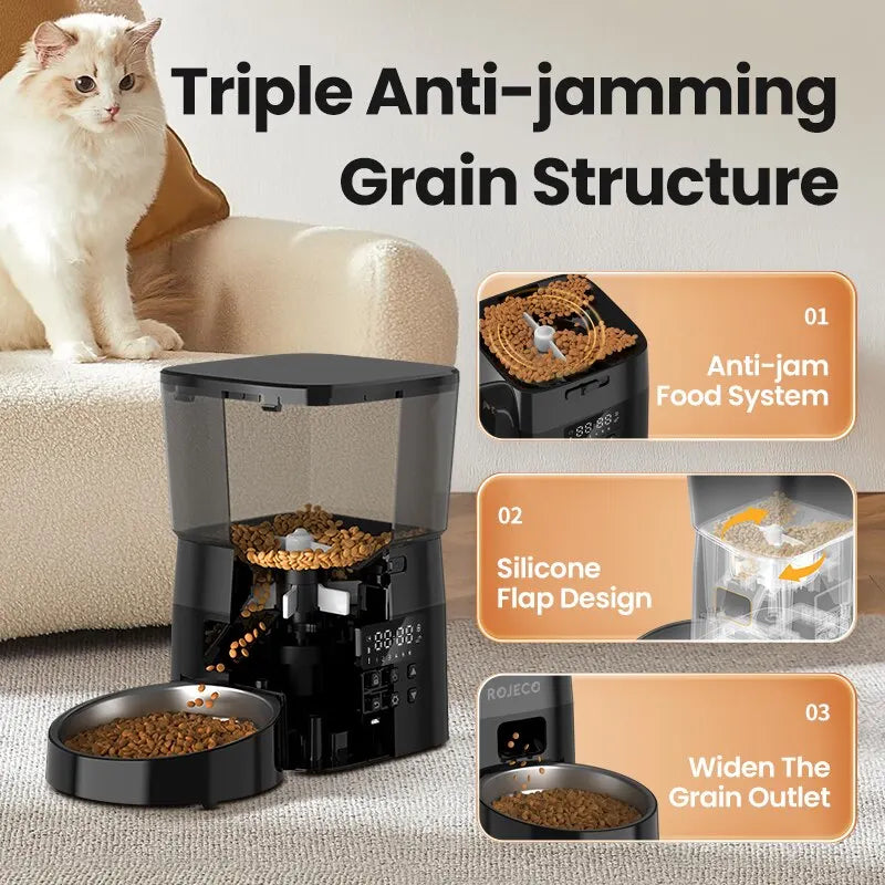 Smart Control Automatic Pet Feeder for Cats and Dogs